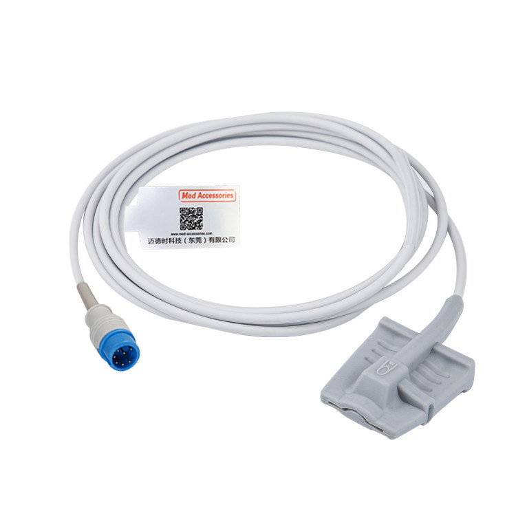 Mindray Silicone riutilizzabile Spo2 Sensor 7 pin per adulti Finger Clip Connector