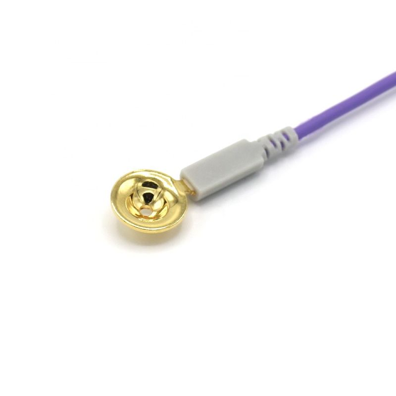 10 Piombo Altri accessori di monitoraggio del paziente Cable EEG Dia 1,5 mm Con Coppa Dorata