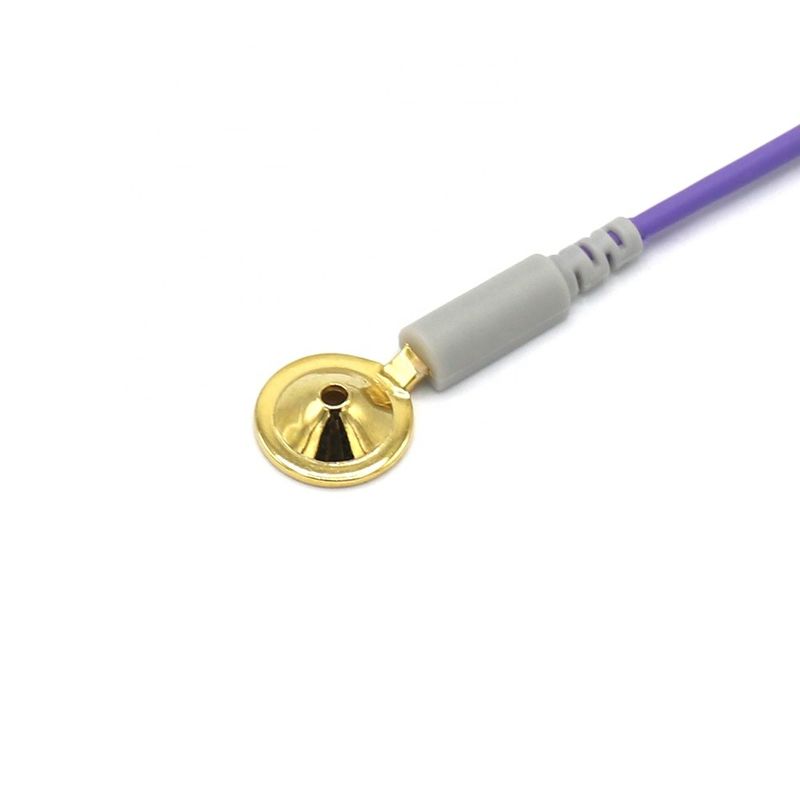 10 Piombo Altri accessori di monitoraggio del paziente Cable EEG Dia 1,5 mm Con Coppa Dorata