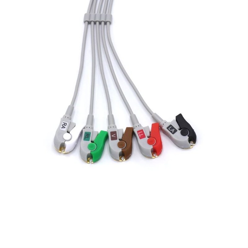 7 Pin Portatile ECG Snap Leads, Multiuso ECG Cavo 5 Lead