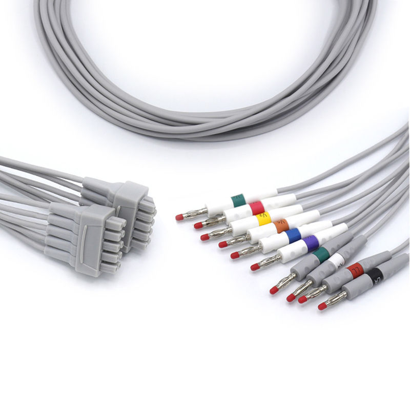 GE Marquette ECG Cable 10 Lead Grigio Colore Compatibile Stabile