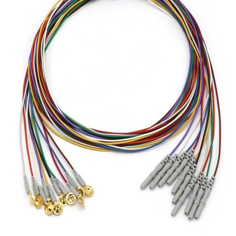 10 Piombo Altri accessori di monitoraggio del paziente Cable EEG Dia 1,5 mm Con Coppa Dorata