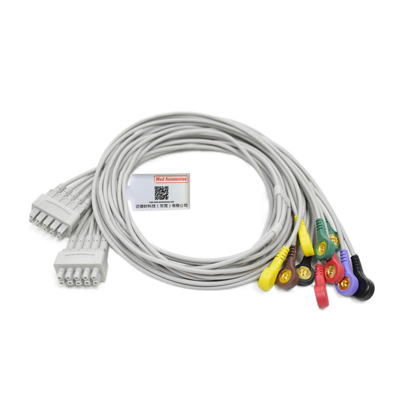 GE Marquette ECG Cable 10 Lead Grigio Colore Compatibile Stabile