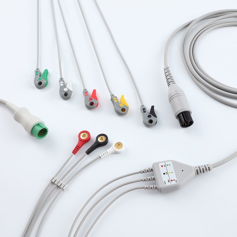 Cable di monitoraggio ECG compatibile Lunghezza stabile 3,4 m Per i principali monitor dei pazienti