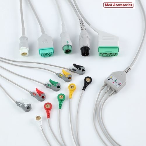 Accessori medici Cable di monitoraggio BCI ECG 6 Pin 5 Leads Multiuso 0.9m Dimensione
