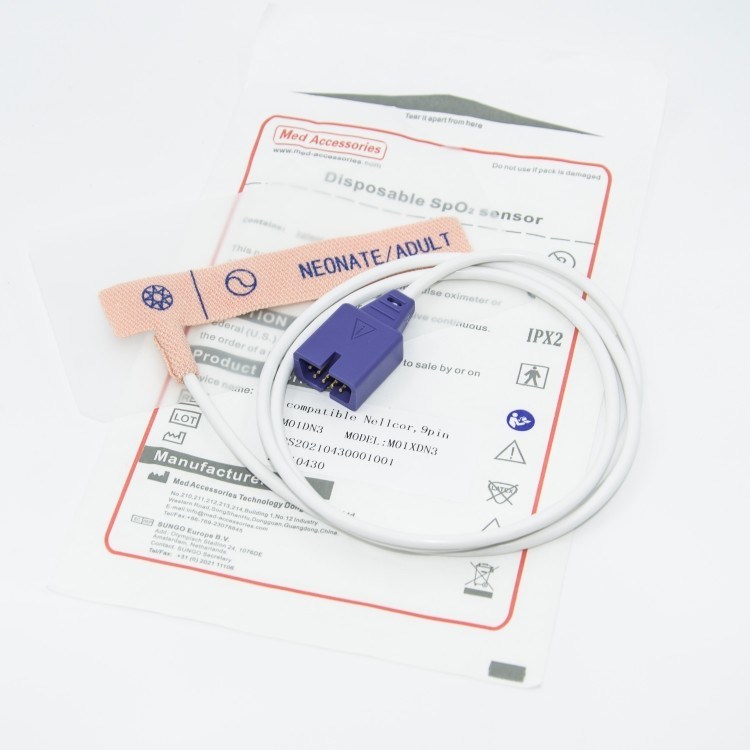 Adesivo monouso per adulti Spo2 Sensor Adesivo durevole per i principali monitor di marca Compatibile Nellcor