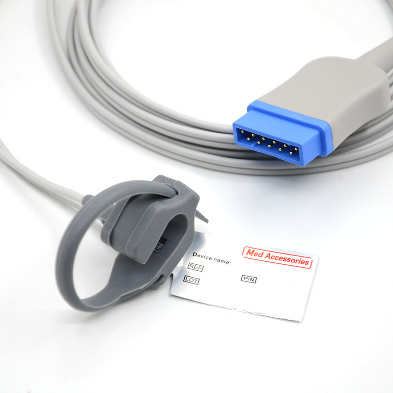 Adult Soft Tip Spo2 Sensor 11 Pin Pulse Oximeter Probe Latex Free Neonate Reusable Wrap