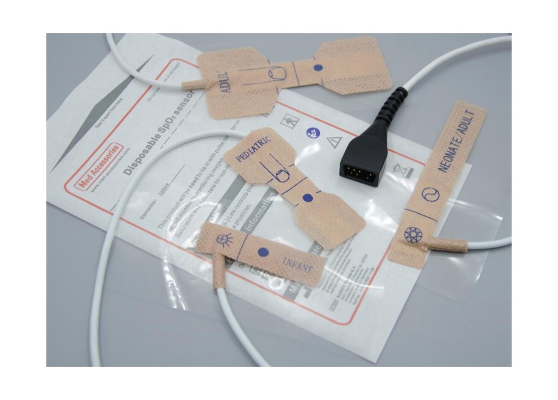 Med Accessori Fabbrica Adesivo Pulsometro monouso Finger Probe Lunghezza 90cm Colore Bianco