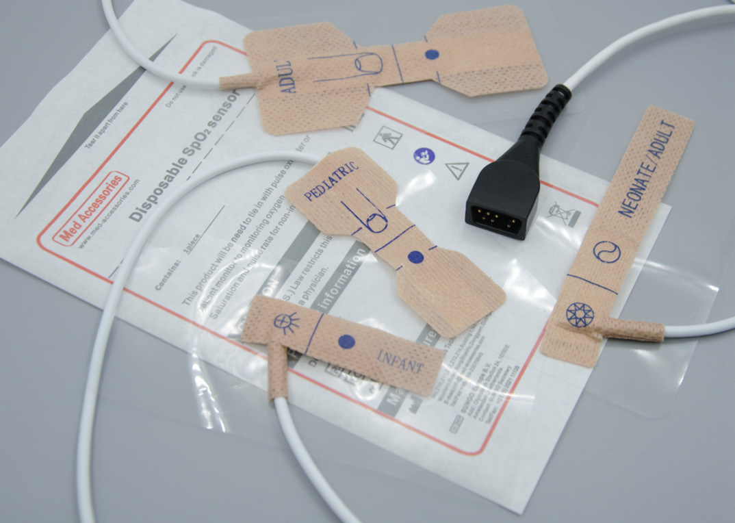 Med Accessori Fabbrica Adesivo Pulsometro monouso Finger Probe Lunghezza 90cm Colore Bianco