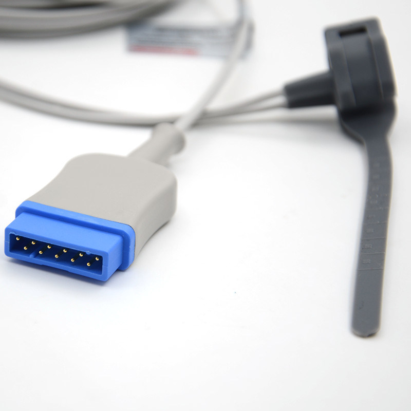GE 11 pin Finger adulto TPU Grigio Spo2 Sensore Cable Single Pack per tutti i tipi di pazienti CE certificato