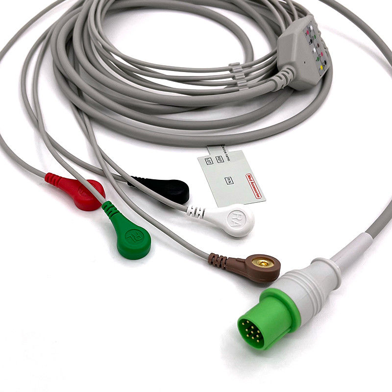 GE Helige 10 Pin ECG 5lead ECG Med Accessori Medical ECG Monitor Cable Multiuso 0.9m Dimensione