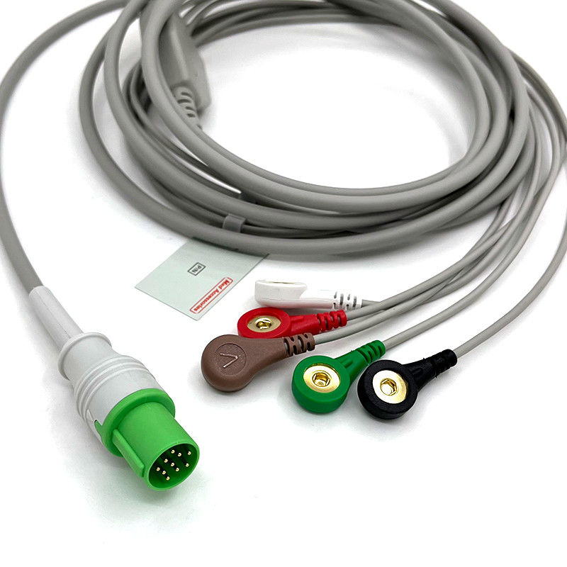 GE Helige 10 Pin ECG 5lead ECG Med Accessori Medical ECG Monitor Cable Multiuso 0.9m Dimensione
