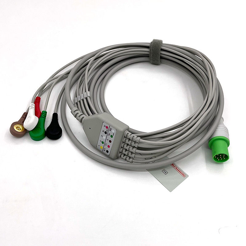 GE Helige 10 Pin ECG 5lead ECG Med Accessori Medical ECG Monitor Cable Multiuso 0.9m Dimensione