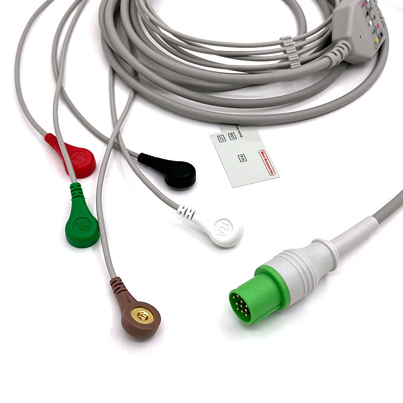 GE Helige 10 Pin ECG 5lead ECG Med Accessori Medical ECG Monitor Cable Multiuso 0.9m Dimensione