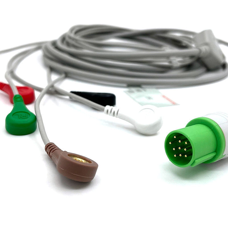 GE Helige 10 Pin ECG 5lead ECG Med Accessori Medical ECG Monitor Cable Multiuso 0.9m Dimensione