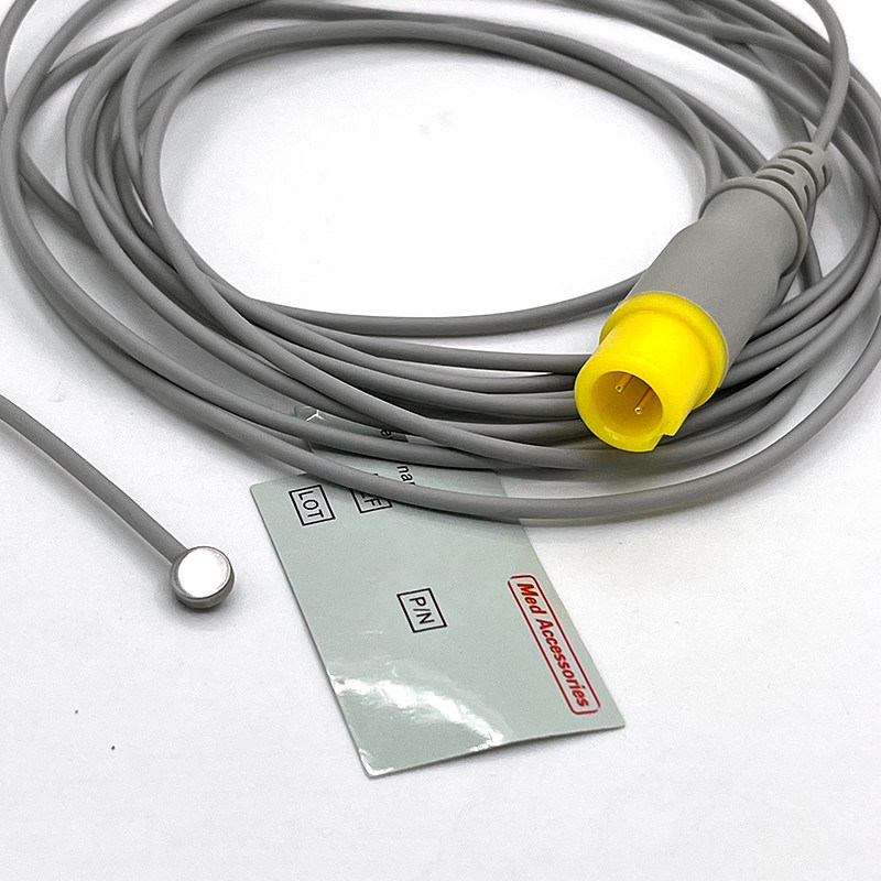 Compatibile con Mindray Medical Temperature Sensor Probe 2 Pin Riutilizzabile Per Pediatrici