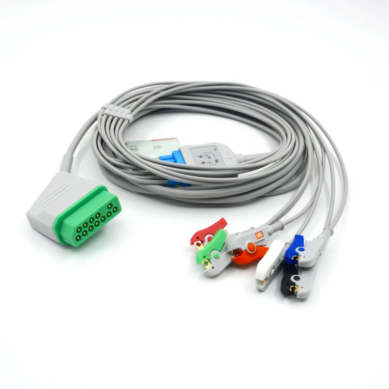 Compatibile Nihon Kohden 12 Pin 6 Leads ECG Monitor Cable per accessori medici