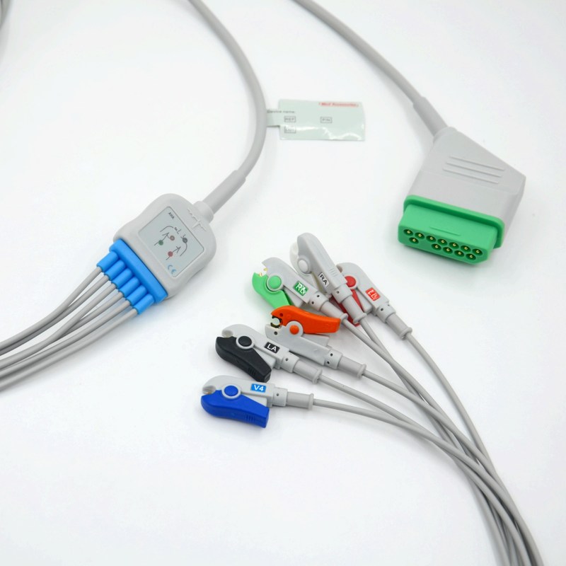 Compatibile Nihon Kohden 12 Pin 6 Leads ECG Monitor Cable per accessori medici