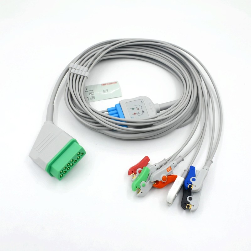 Compatibile Nihon Kohden 12 Pin 6 Leads ECG Monitor Cable per accessori medici