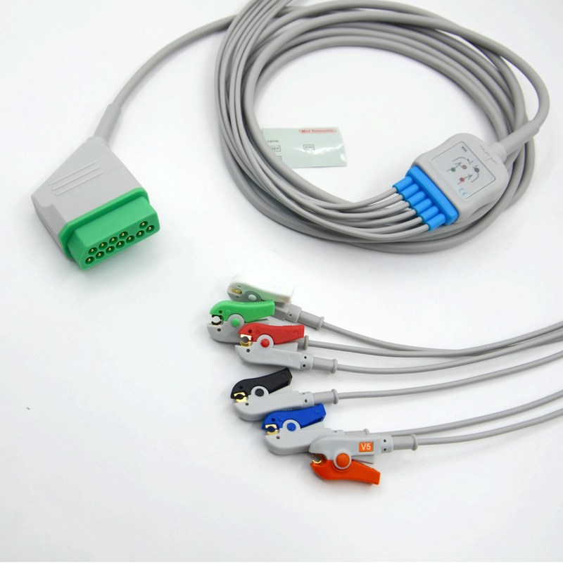 Compatibile Nihon Kohden 12 Pin 6 Leads ECG Monitor Cable per accessori medici