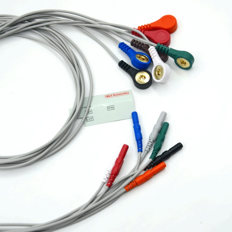 Di alta qualità Din Tipo 7 Lead Snap Holter Recorder ECG