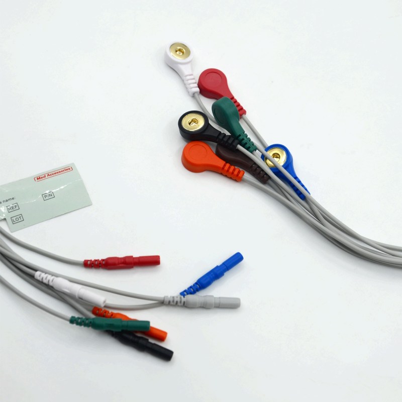 Di alta qualità Din Tipo 7 Lead Snap Holter Recorder ECG