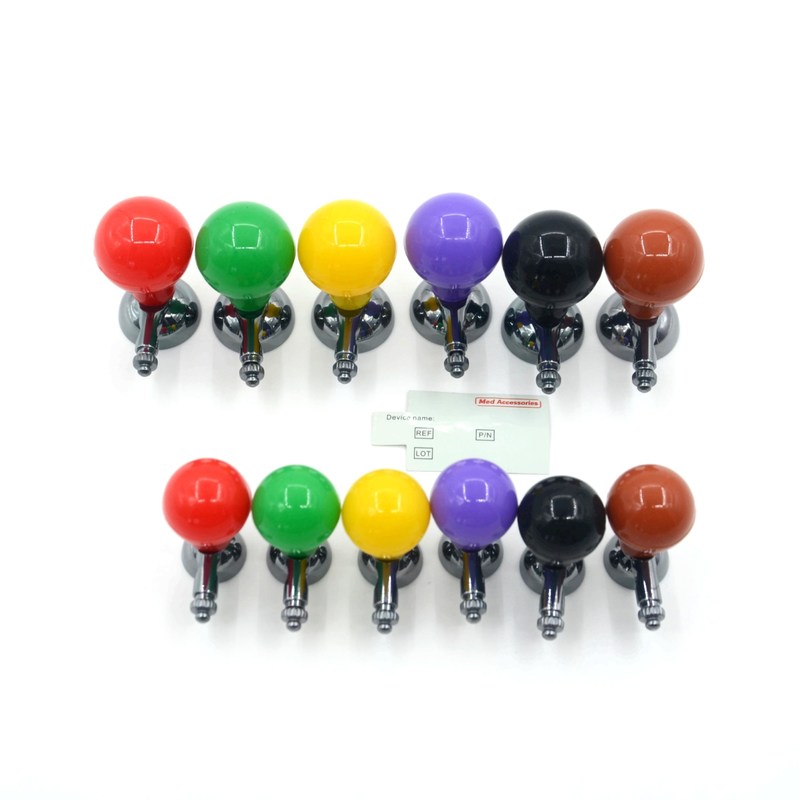 ISO13485 Elettrodo di aspirazione per ECG pediatrico per adulti con pelota a vite multicolore universale 6 pezzi/scatola