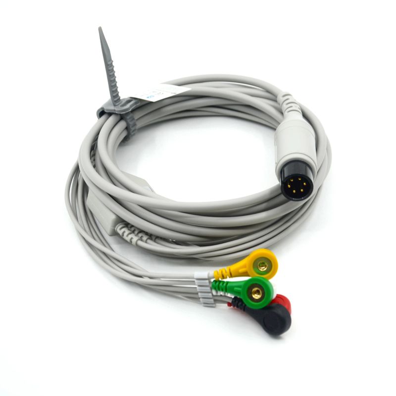 Compatibile AAMI Compatibile 5 cavo ECG a piombo IEC Snap per accessori medici