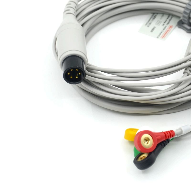 Compatibile AAMI Compatibile 5 cavo ECG a piombo IEC Snap per accessori medici