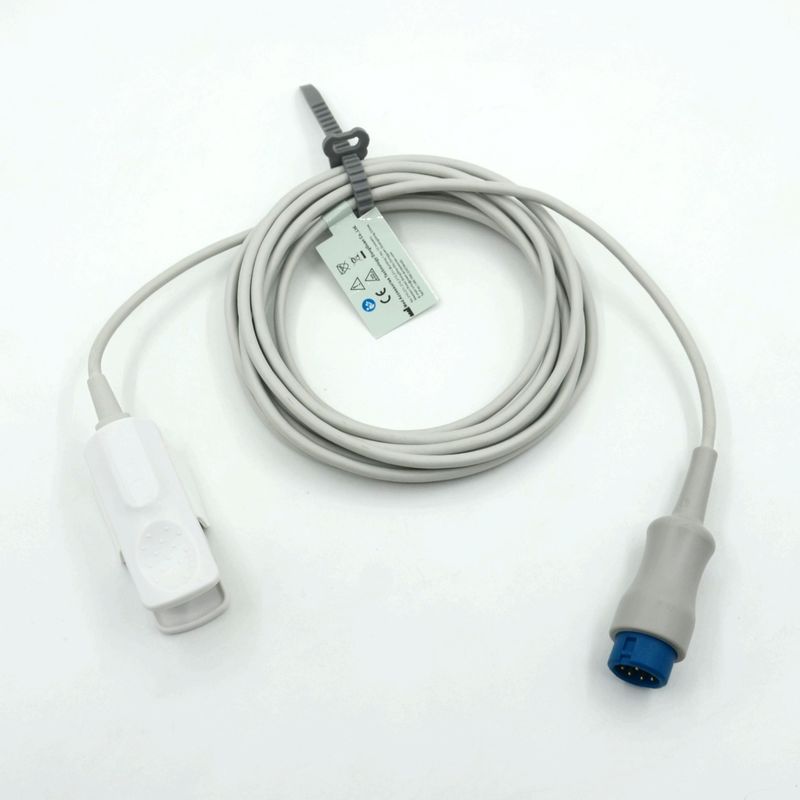 Produttore accessori monitor riutilizzabile per adulti clip compatibile Mindray SpO2 sensore per T5/T8,7pin,3m