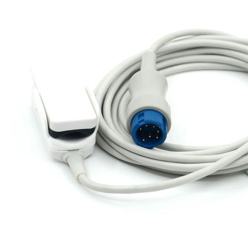 Produttore accessori monitor riutilizzabile per adulti clip compatibile Mindray SpO2 sensore per T5/T8,7pin,3m