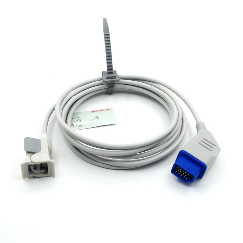 Accessori riutilizzabili per monitor del produttore compatibili con sensore Spo2 pediatrico per dito Nihon Kohden, 14 pin