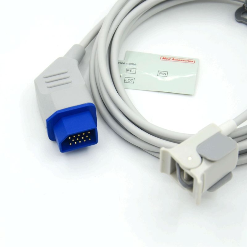Accessori riutilizzabili per monitor del produttore compatibili con sensore Spo2 pediatrico per dito Nihon Kohden, 14 pin