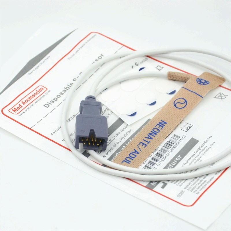 Fornitore di accessori medici Compatibile Masim 2329 Sensore SpO2 monouso a 9 pin neonato/adulto