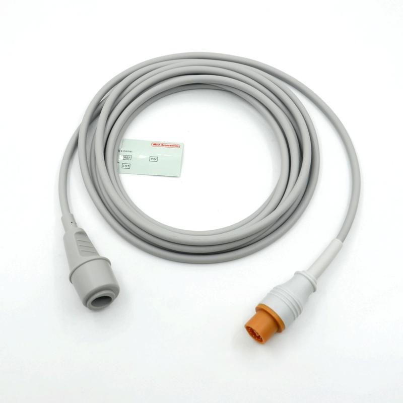 Accessorio per monitor medico, colore grigio pratico, compatibile con Fukuda e Edward, cavo IBP multifunzione