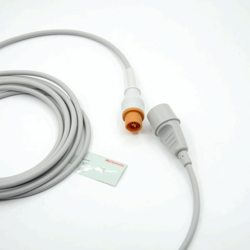 Accessorio per monitor medico, colore grigio pratico, compatibile con Fukuda e Edward, cavo IBP multifunzione